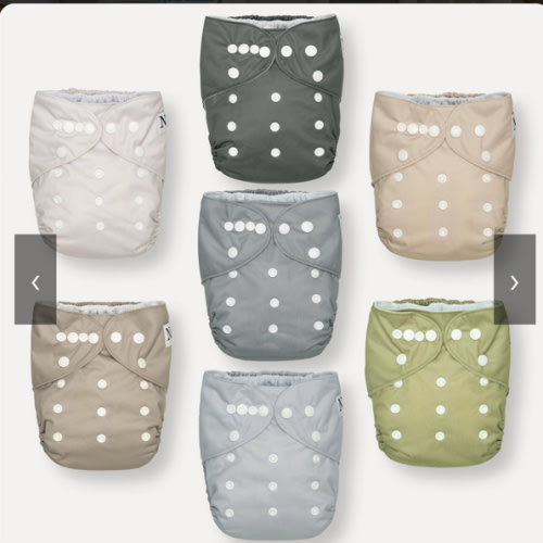 Sand and Stone (set of 7 Pocket Diapers + Inserts)