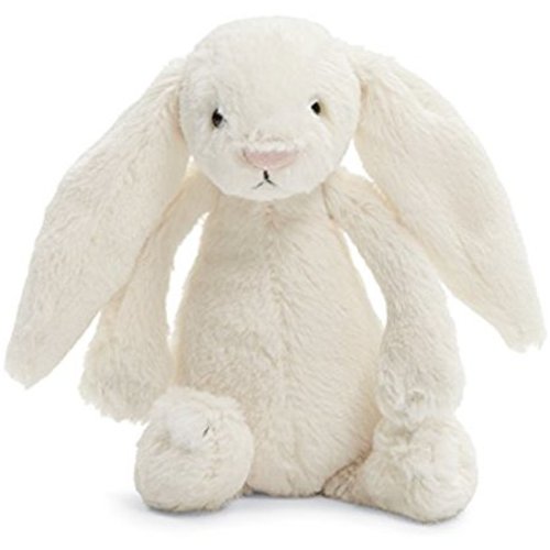 Jellycat Bashful Cream Bunny Stuffed Animal, Small, 7 inches - Small - 7"