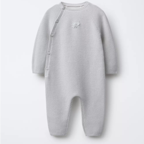 PEARL KNIT ELEPHANT JUMPSUIT - Blue / Gray | ZARA United States