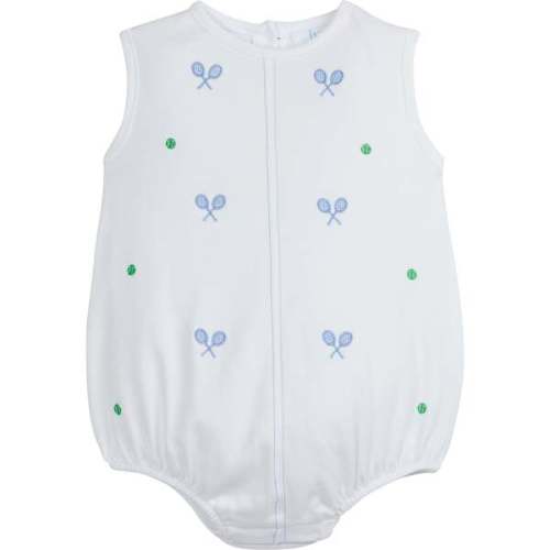 Embroidered Bubble - Blue Tennis - Little English | Maisonette