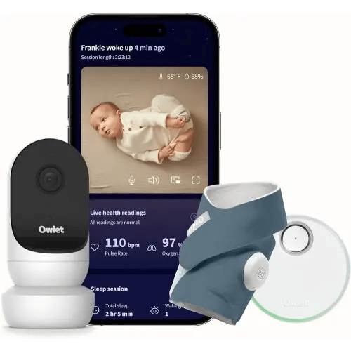Owlet® Dream Duo Smart Baby Monitor: FDA-Cleared Dream Sock® Plus Owlet Cam - Tracks & Notifies for Pulse Rate & Oxygen While Viewing Baby in 1080p HD WiFi Video