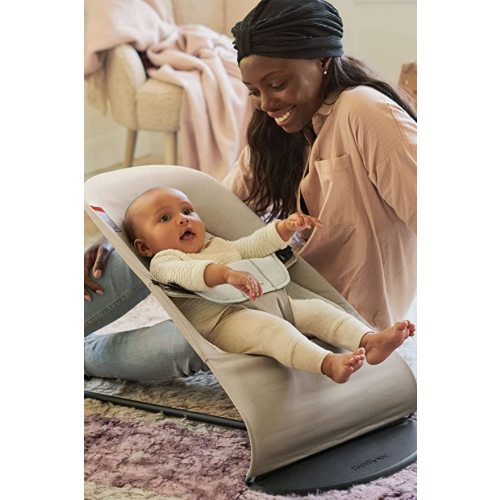 BABYBJÖRN Bouncer Balance Soft, Cotton/Jersey, Beige/Gray