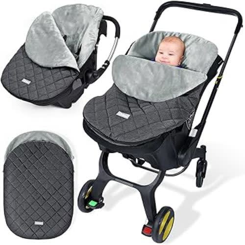Orzbow Canopy Style Bunting Bag Weather in Car Seats and Strollers, Infant Blanket Warm in Winter(Dark Grey)