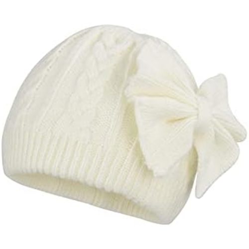 Century Star Cotton Lined Newborn Baby Hats for Girls - Winter Warm Infant Beanies with Cute Bow
