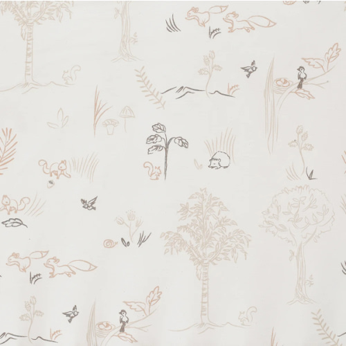Treetop fox fitted crib sheet