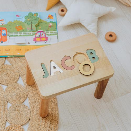 Name Puzzle Step Stool for Toddlers