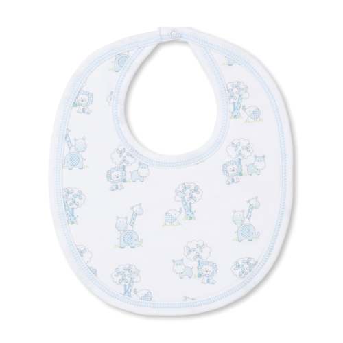 Gingham Jungle Blue Bib