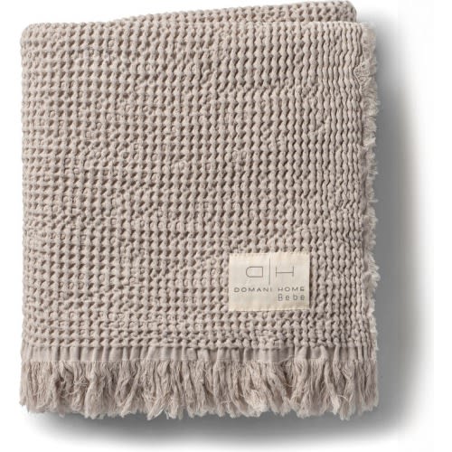 Domani Home Waffle Muslin Baby Blanket, Stone