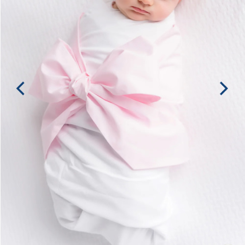 Bow Swaddle ® - Palm Beach Pink