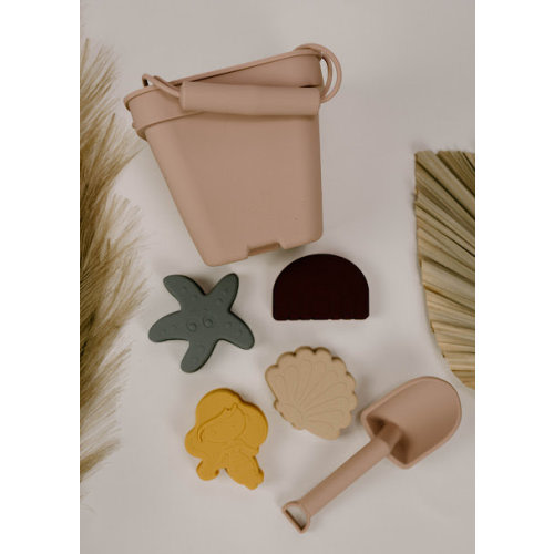 Silicone Beach Set| Beach Bucket Set | Kids Beach Toys | Modern Toys | Baby Gift | Toddler Gift | BPA Free