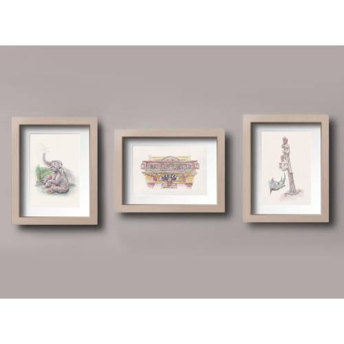 Instant Download, Set of 3 - 5"x7"-Jungle Cruise Baby Elephant, Rhino, Sign, Disneyland Decor, Jungle Nursery, Jungle Office