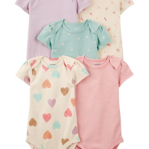 multi Baby 5-Pack Short-Sleeve Bodysuits | Carter’s Oshkosh Canada