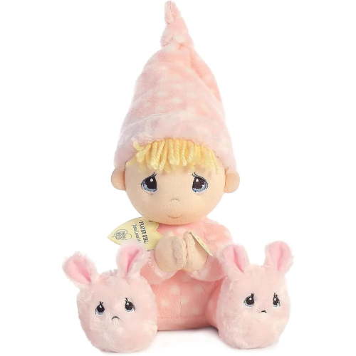 Aurora Medium Pink Precious Moments Plush Doll, 9.5" Prayer Girl