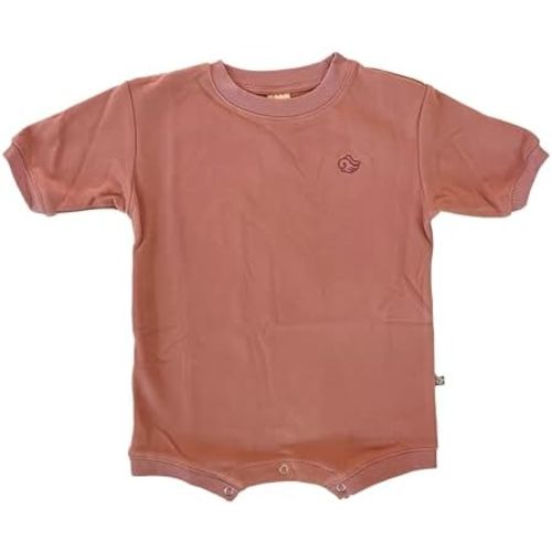 Baby Boy Girl Geneve Oversized Brushed Jersey Romper - Cute Embroidery | Popular Instagram Baby Pics. | Spring Fall Winter