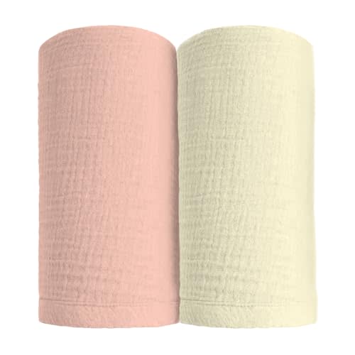 Ultra Soft 100% Cotton Swaddles for Newborns, 2-Pack - Muslin Swaddle Blankets - 47x47 Baby Receiving Blanket - Perfect for Boys & Girls