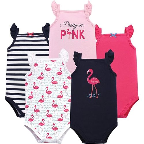 Hudson Baby Unisex Baby Cotton Sleeveless Bodysuits