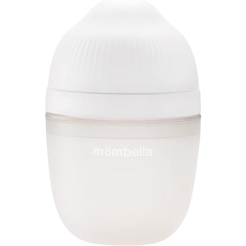 Baby Bottles for Breastfeeding Babies 0-6 Months. Mombella Breast Shaped Silicone Feeding Bottle for Newborn, 7 oz, Ivory