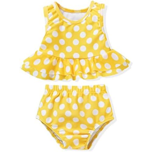 Aalizzwell Toddler Baby Girl Bathing Suit Two Piece Swimsuit Bikini Beach Wear