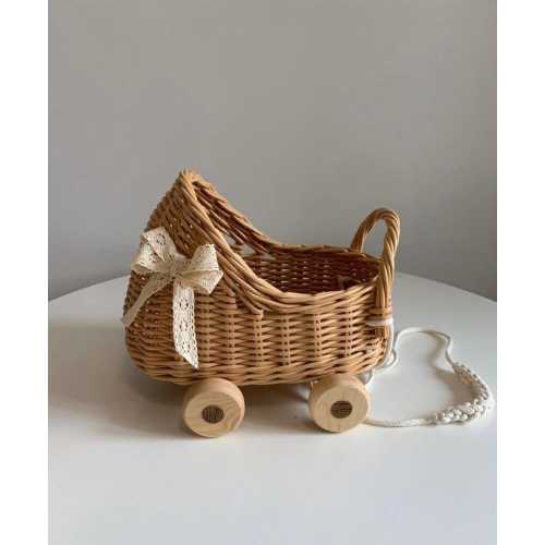 Wicker Baby Carriage, Doll Stroller, Doll Pram, Wicker Doll Stroller, Wicker Doll Pram, Wicker Willow Doll Stroller