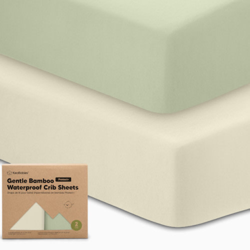 2-Pack Isla (Protect+) Waterproof Crib Sheets - Sage