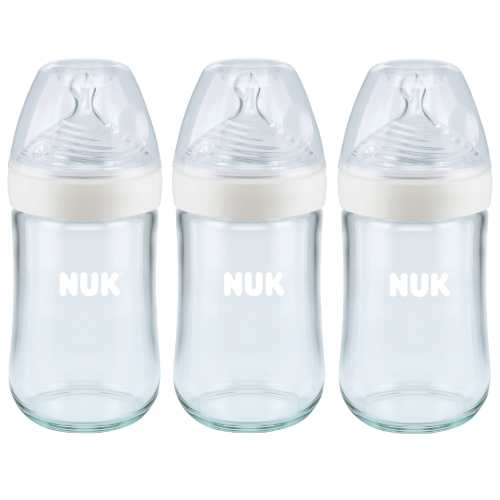 NUK® Simply Natural™ Glass Bottle 8oz, 3 count