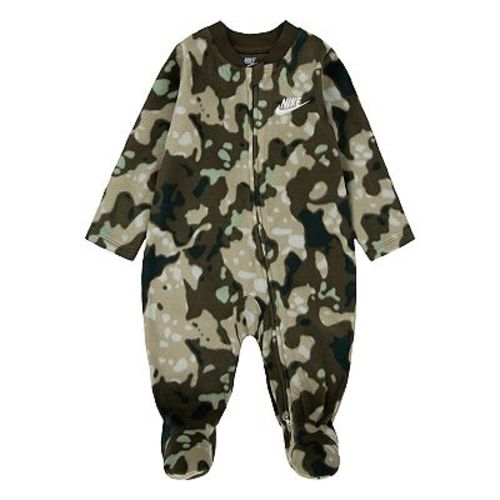 Newborn Baby Boys Nike Sportswear Microfleece Camo Footed Coverall