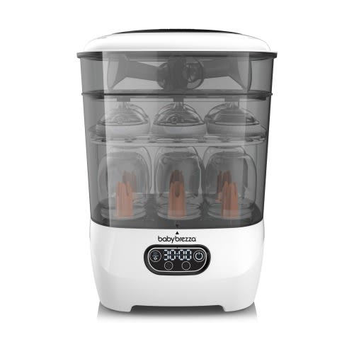 BABY BREZZA One Step Bottle Sterilizer/Dryer Advanced, White/Black