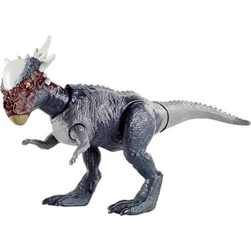 Mattel Jurassic World Toys Camp Cretaceous Stygimoloch Stiggy Savage Strike Dinosaur Figure, Smaller Size, Attack Move Iconic to Species, Movable Arms & Legs, Ages 4 Years Old & Up