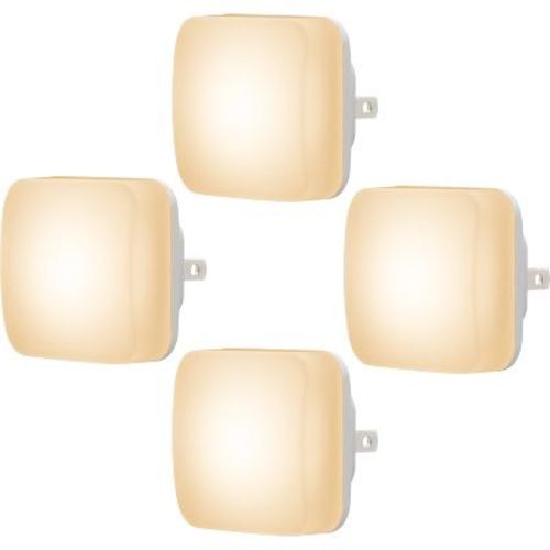 Energizer 4pk Square Glo Dot Light Sensing 3000K Nightlights White