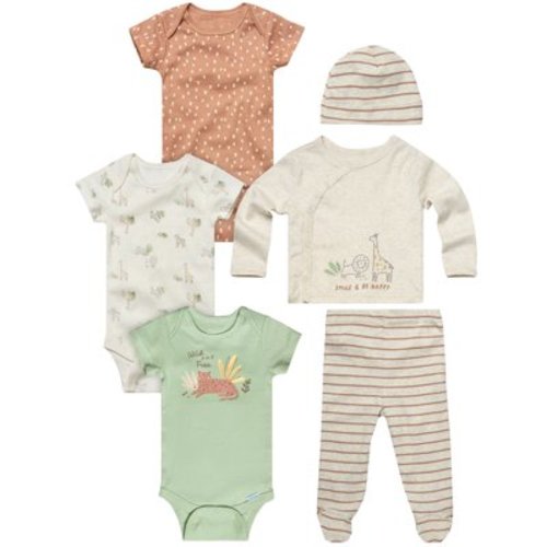 Gerber Baby Neutral 6-Piece Gift Set, Sizes Newborn - 3/6 Months