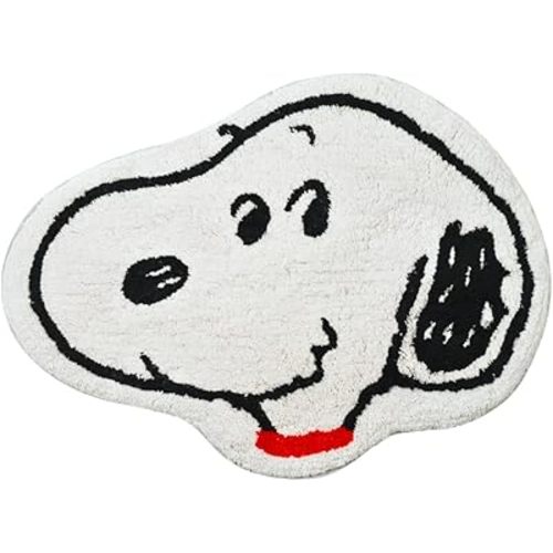 Franco Collectibles Peanuts Snoopy 100% Cotton Non Slip Plush Bathroom Mat Rug (Officially Licensed Product)