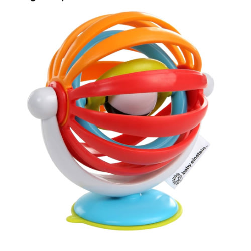 Baby Einstein Sticky Spinner BPA-Free High Chair Activity Toy, Ages 3 Months+