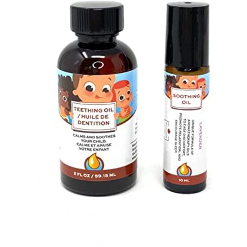Punkin Butt Baby Teething Oil (2 Oz) and Lavender Soothing Oil (10 ml) Bundle for Sore Gum Relief and to Promote Relaxation and Sleep | All Natural, Organic, Safe for Infants, Chemical-Free