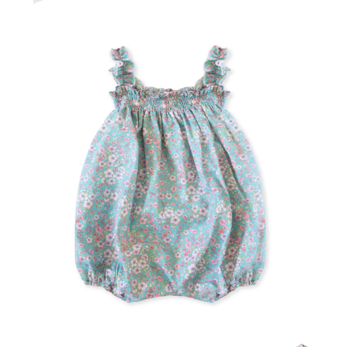 Ruffle Baby Romper with Embroidered Smocking - Pepecè - Baboushkini