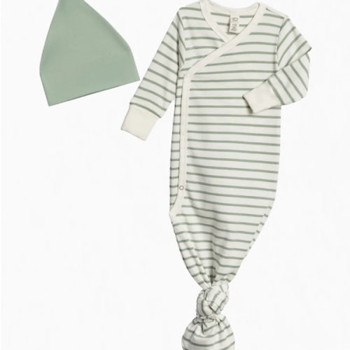 Organic Kimono Gown and Hat Set