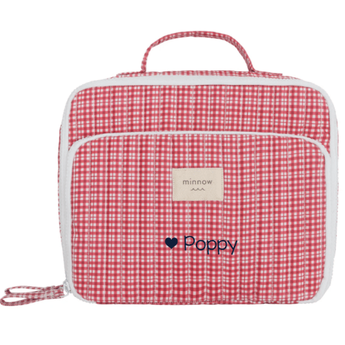 Minnow poppy gingham coated lunchbox