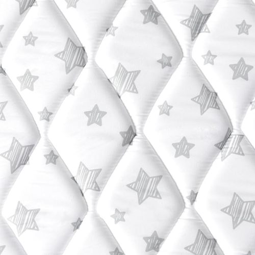 Premium Foam Baby Play Mat 50''x50'', One-Piece Crawling Mat Non Slip Cushioned Baby Mats for Playing, Baby Floor Play Mat - White with Star - 50x50 Inch
