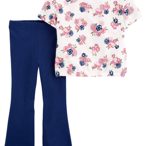Multi Baby 2-Piece Floral Jersey Tee & Flare Legging Set | Carter’s Oshkosh Canada