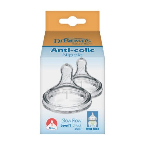 Dr. Brown’s Natural Flow® Wide-Neck Baby Bottle Silicone Nipple | Dr. Brown's Baby