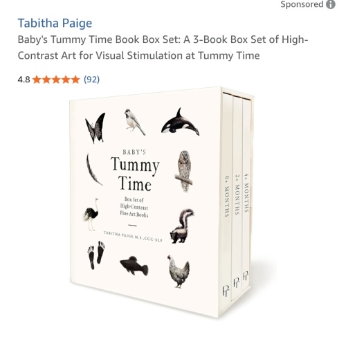 Baby's Tummy Time Book Box Set: A 3-Book Box Set of High-Contrast Art