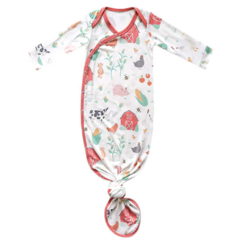 Copper Pearl Newborn Knotted Gown / Farmstead