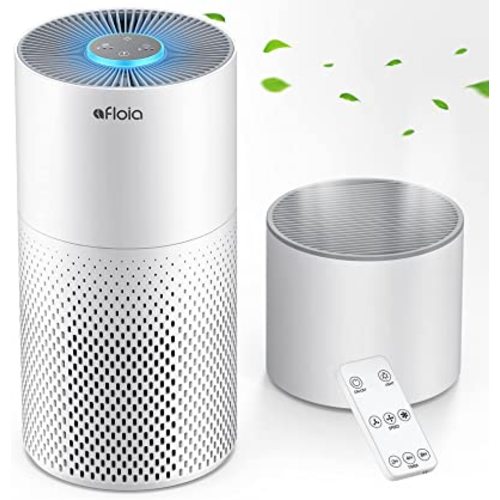 Afloia Air Purifier And Humidifier Combo For Home, 22Db| 7 Colors Night Air Purifiers 2 In 1 With Remote Control, Quiet Air Cleaner Removing 99.99% Smokers Odor And Pollen For Bedroom