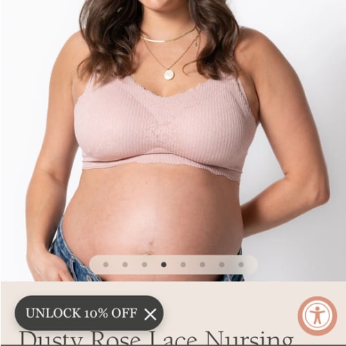 Dusty Rose Lace Nursing Bra