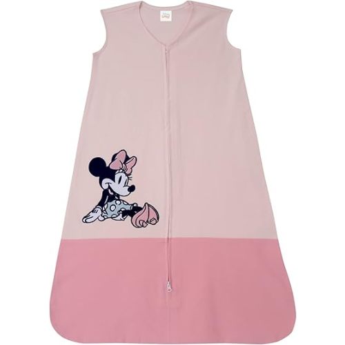 Lambs & Ivy Disney Baby Minnie Mouse Pink Appliqued Cotton Wearable Blanket