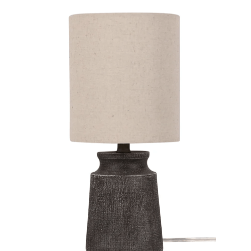 Honeybloom Dark Brown Lamp with Shade, 12"