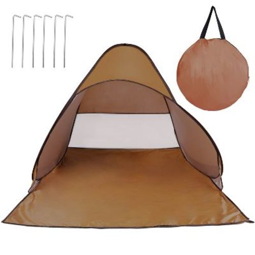 Imountek"pop-up Beach Tent Sun Shade Shelter, Uv Protection, Waterproof, For 2-3 People With Net Window"coffee