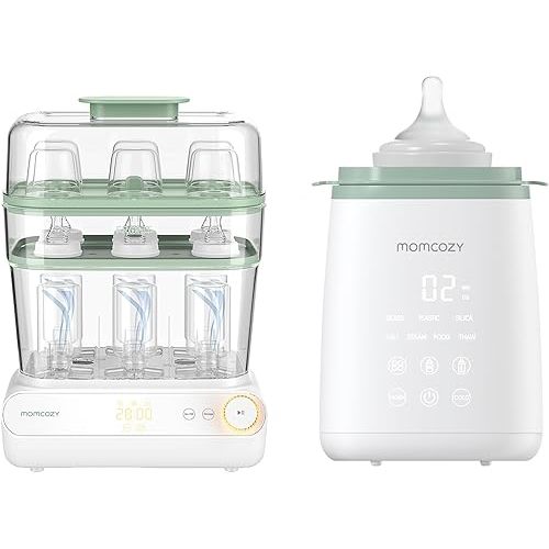 Momcozy 3 Layers Large Bottle Sterilizer and Dryer & Momcozy Bottle Warmer
