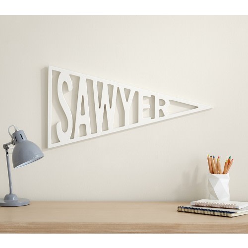 Personalized Wood Pennant