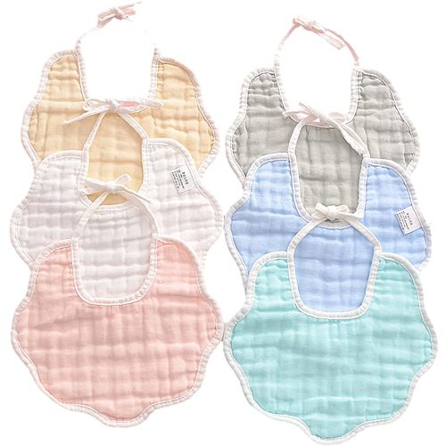 6 Pack Muslin Baby Drooling Bibs Unisex Soft & Absorbent 8-Layer Baby Bibs for Drooling and Teething for Boys Girls