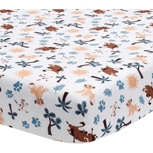 Lambs & Ivy Lion King Adventure Fitted Crib Sheet, Multicolor
